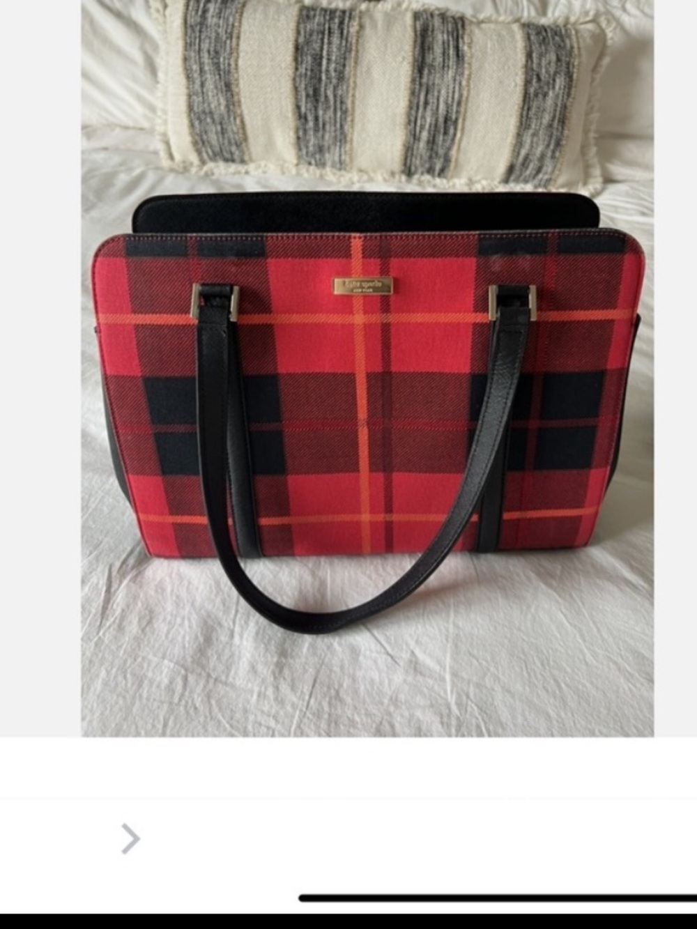Kate Spade Vintage Bag Plaid EUC